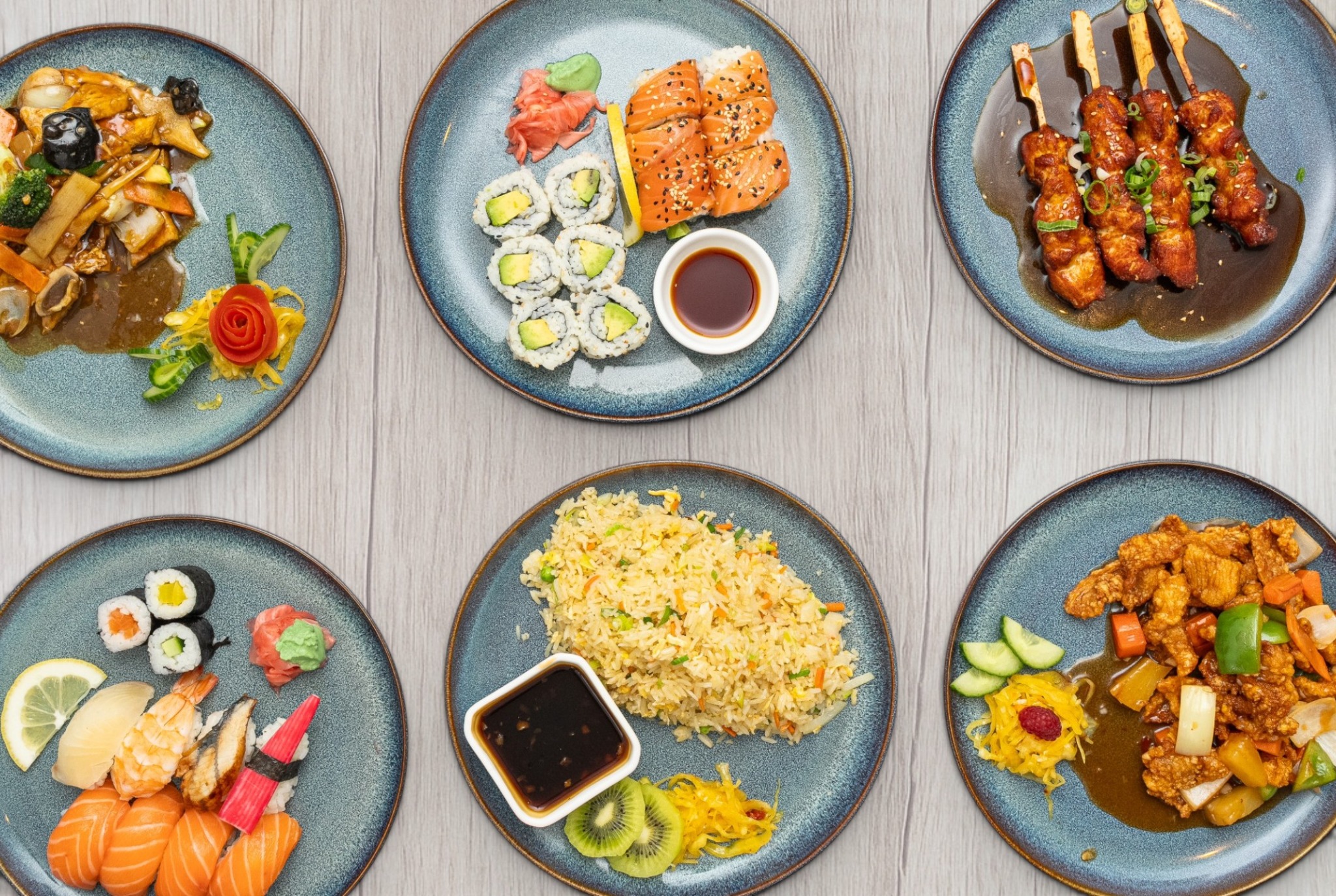 Auswahl unserer chinesischen Küche und Sushi